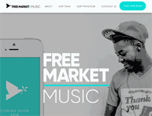 Tablet Screenshot of freemarketmusic.com